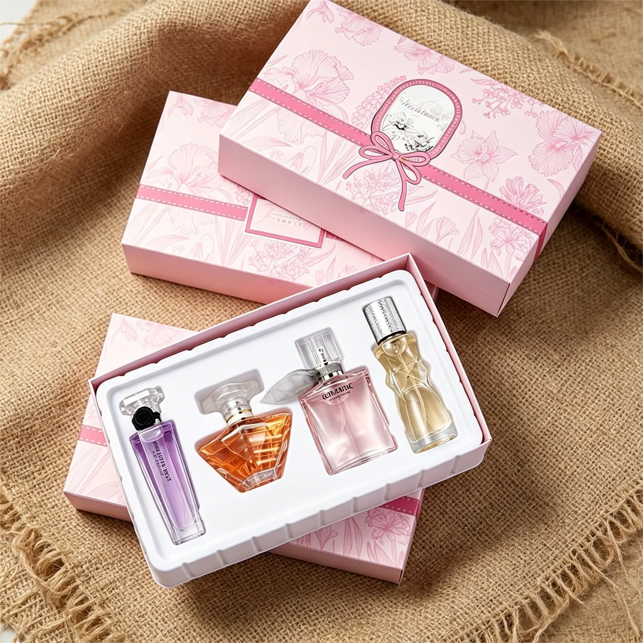 

4Pcs Women Perfume Gift Set Floral Fruity Woody Fragrance Mini Eau de Toilette Long Lasting Scent Spray Ideal Gift for Her