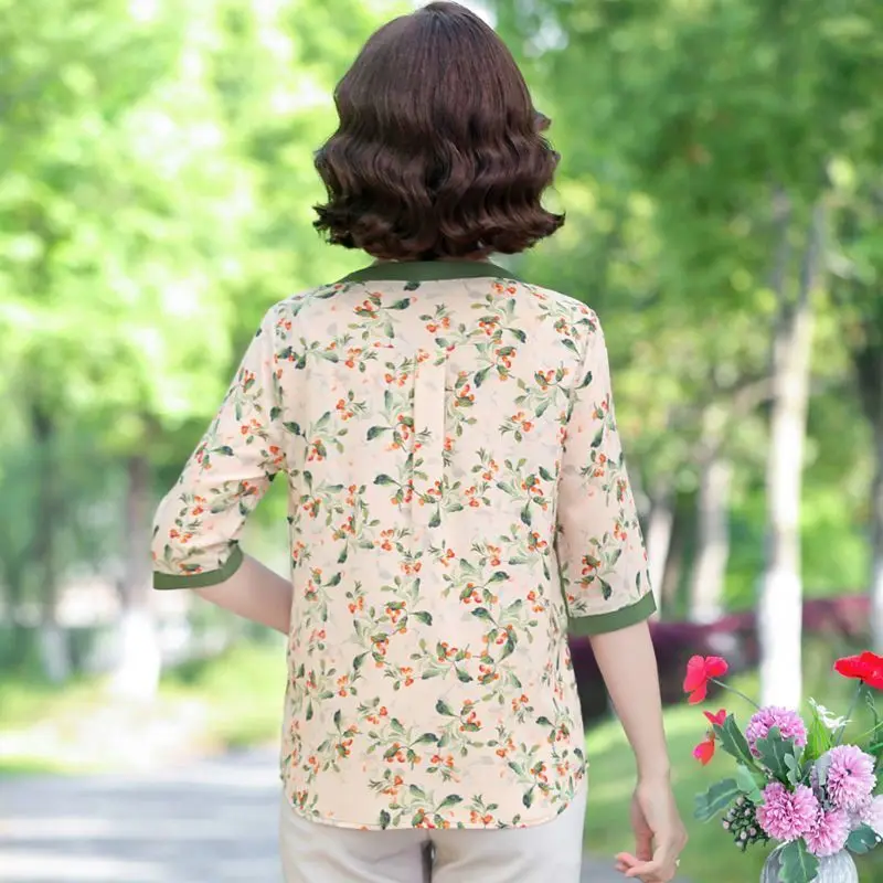 ママスーツ おしゃれ Tシャツ トップス 高級中高年 レディース 花柄 シフォンシャツ 2点セット