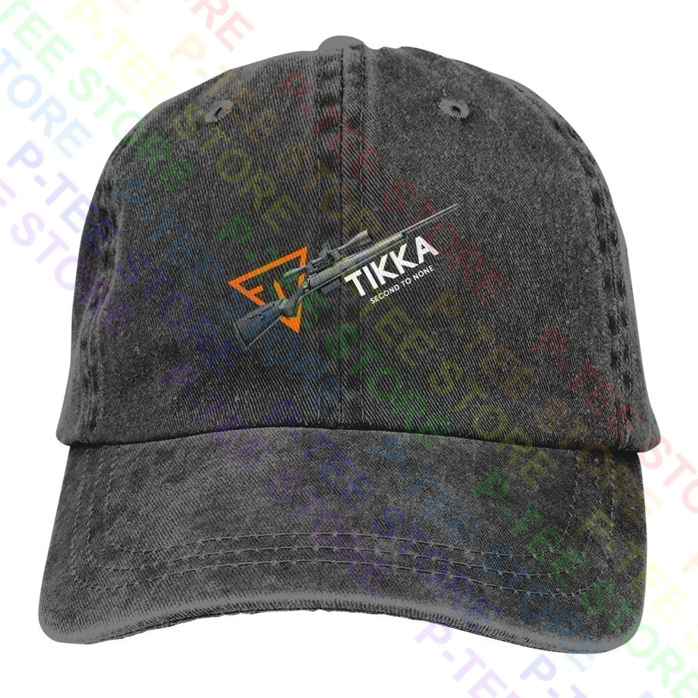 Tikka T3 Tac Bolt Action Sniper Rifle Firearms Washed Denim Baseball Cap Trucker Hats Gift All-Match