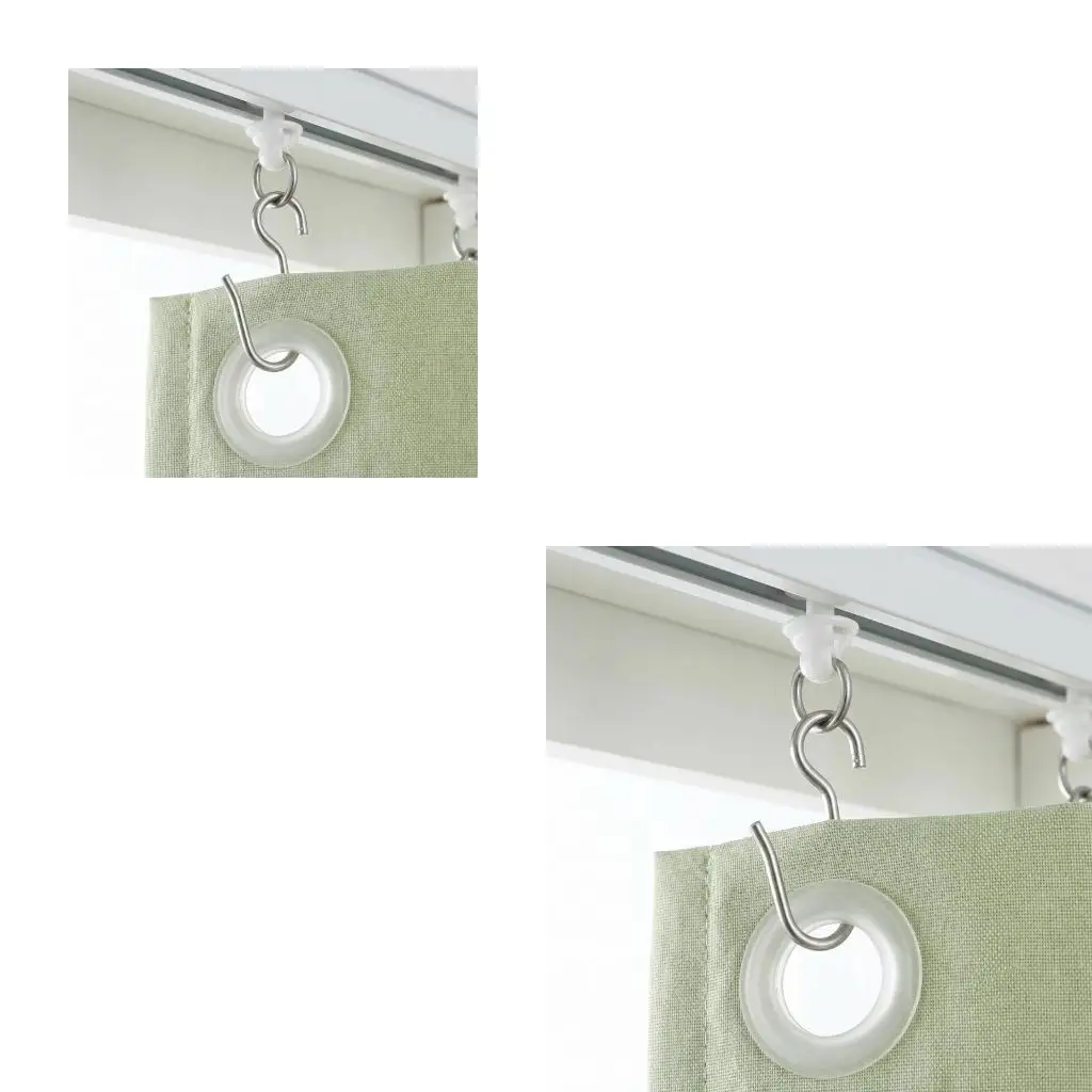 F19B Curtain Carriers and S Hangers Set for Shower Room Divider