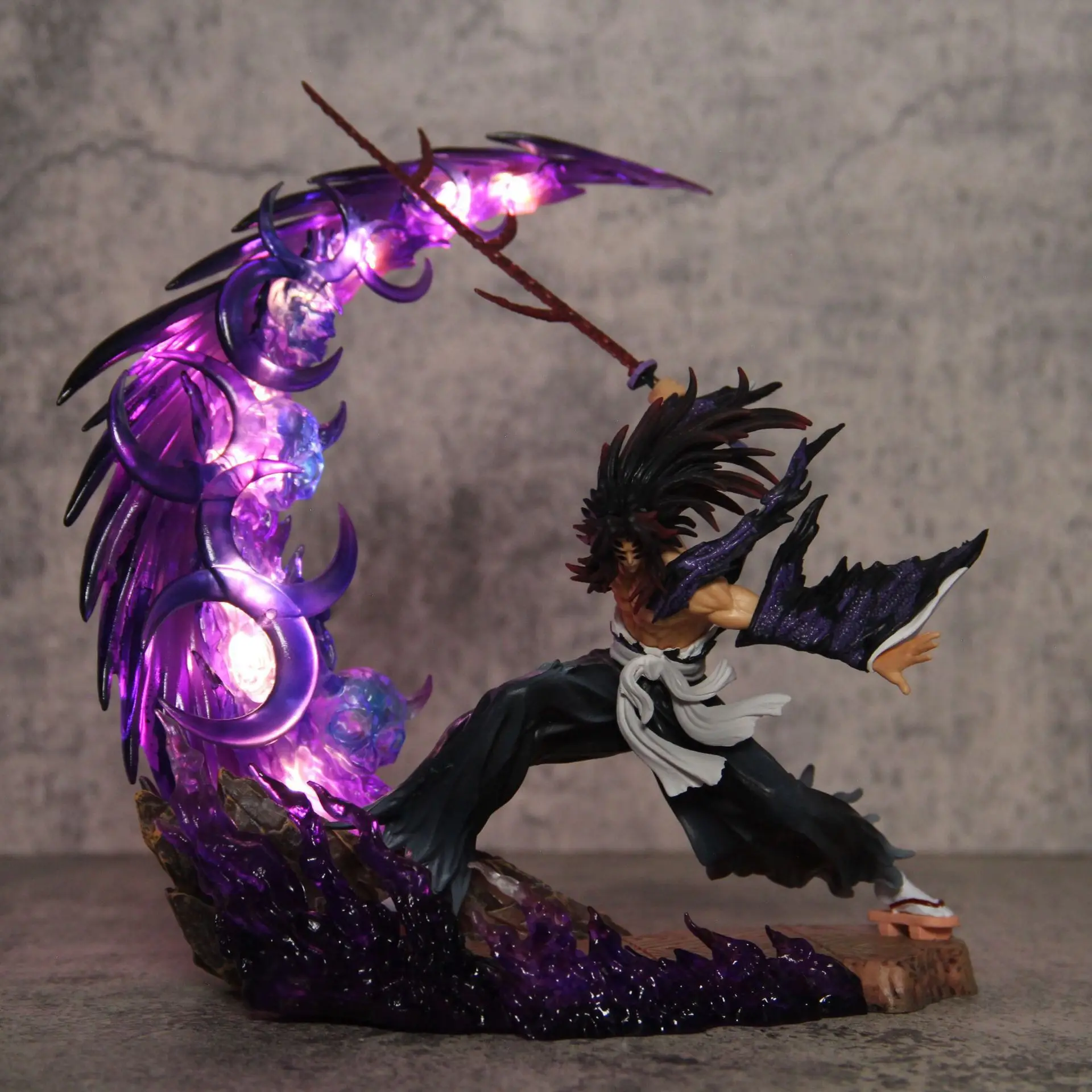 

Demon Slayer anime Battle Form Kokushibou action figures GK Luminescent Statue model Desktop decoration collectionAnime Toy gift