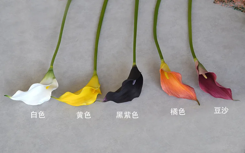 5pcs Large Calla Lily Artificial Flowers Wedding Decor Bridal Bouquet  Fake Flowers Realistic Callas Home Decoration Accessories