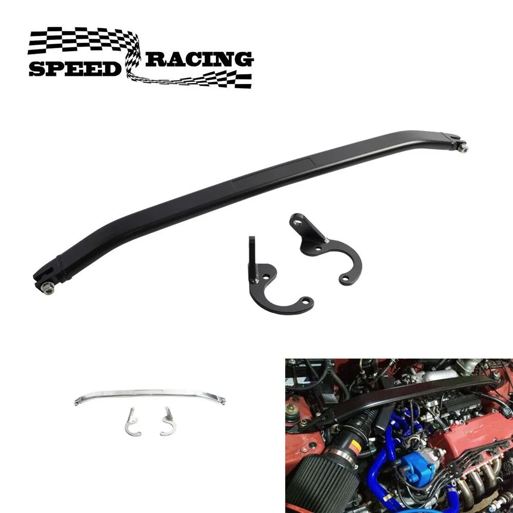 New Front Top Strut Tie Bar Aluminum Rear Strut Bar For Honda Civic 92-00 EG EK 93-97 for Del Sol 94-01 Integra GS RSB-1009