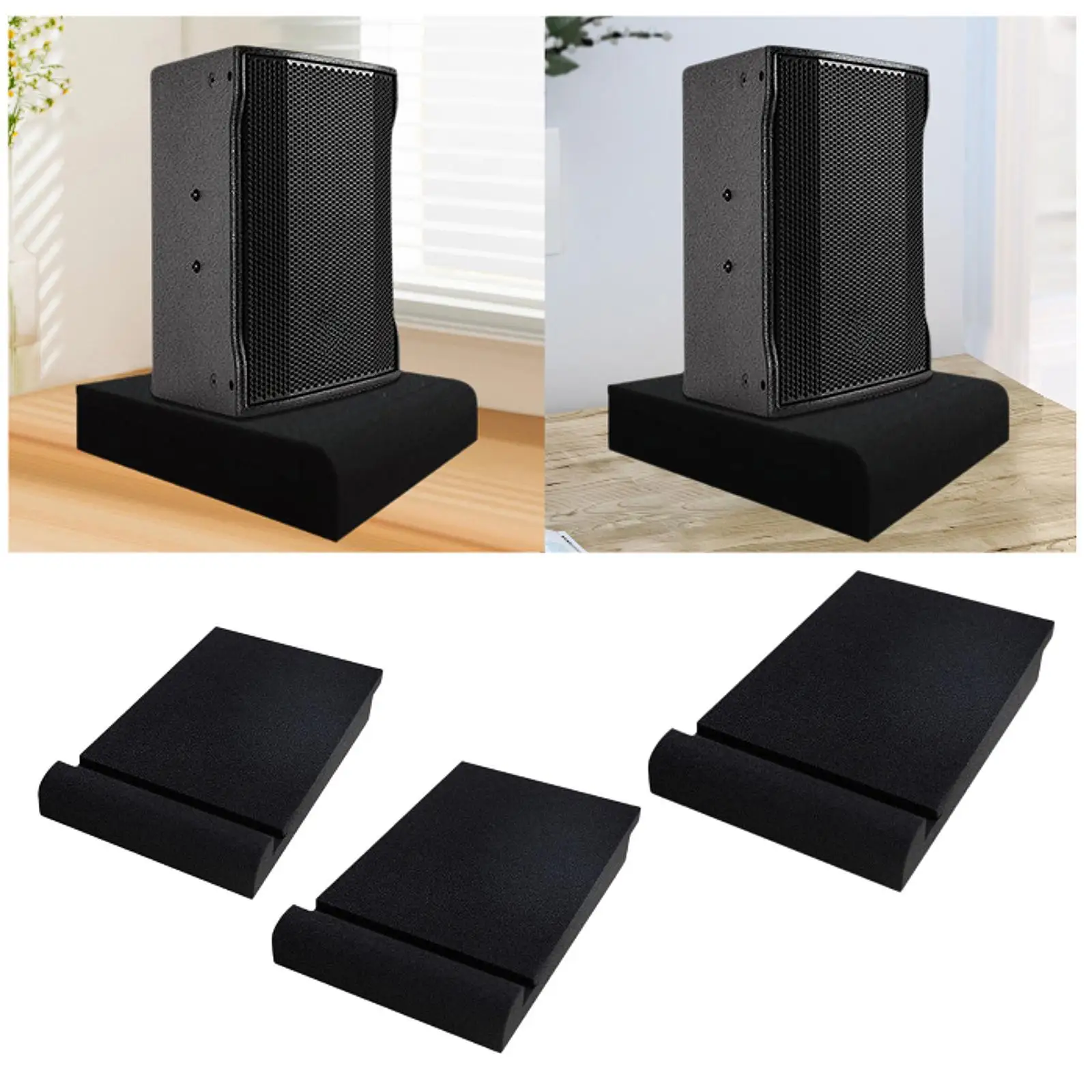 High Density Sponge Studio Isolation Pad Speaker Stand Foam for Soundproof Booth Assembly Desktop Use