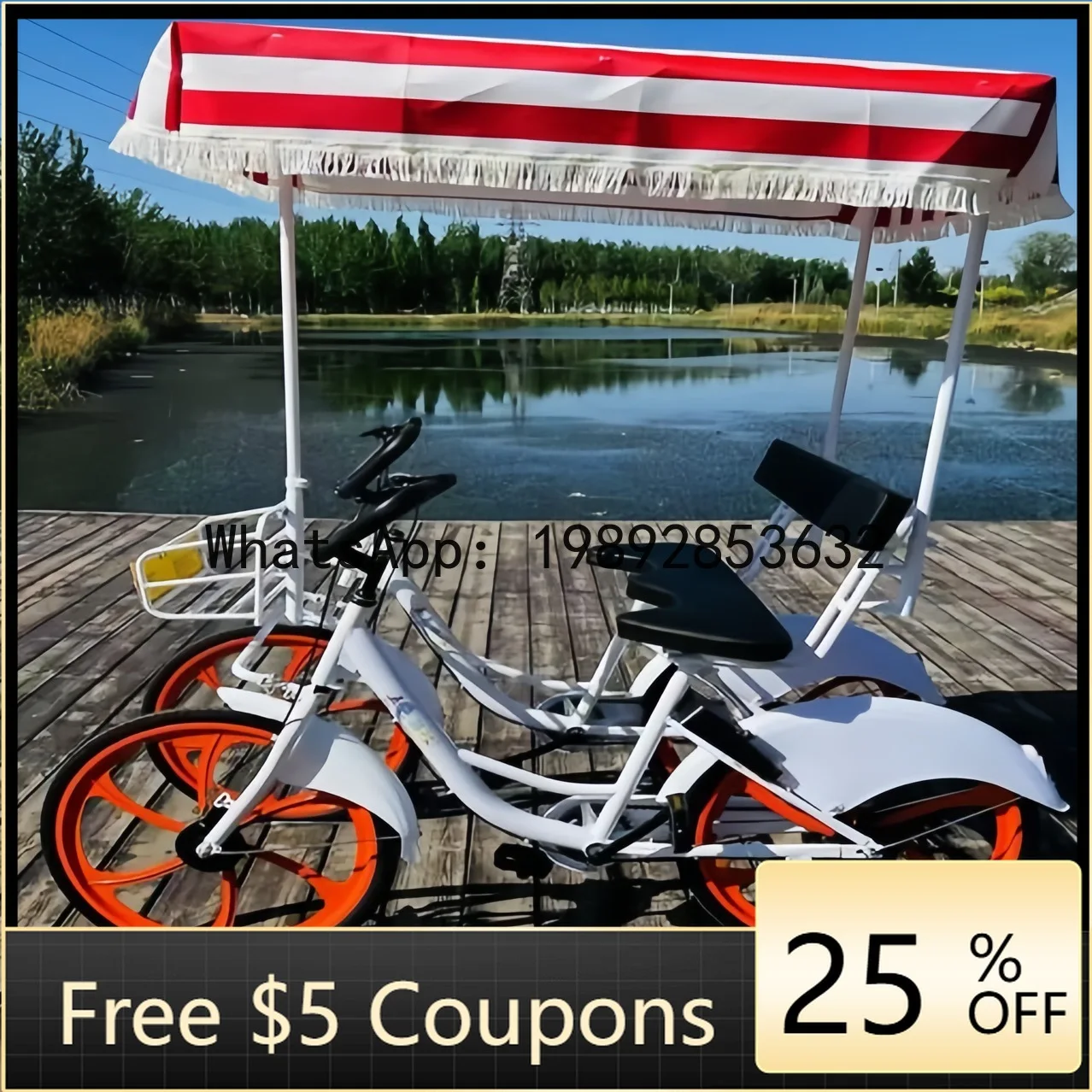 

D4-8 sightseeing car double bicycle couple sightseeing bicycle