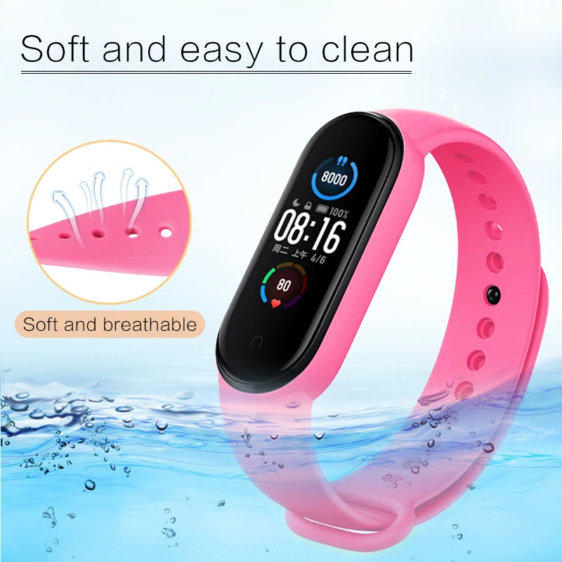 Watch Strap For Xiaomi Mi Band 7 6 5 4 Wristband men/women Silicone Bracelet NFC Straps correa Mi Band 6 7 3/4 band5 watchbands