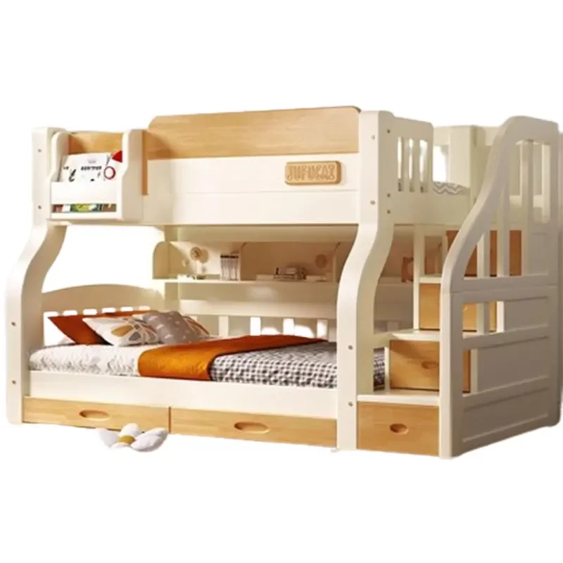 Nordic Leg Kids Double Bed High End Luxury Frame Bed Modern Girl Boys Sleeping Furniture For Bedroom