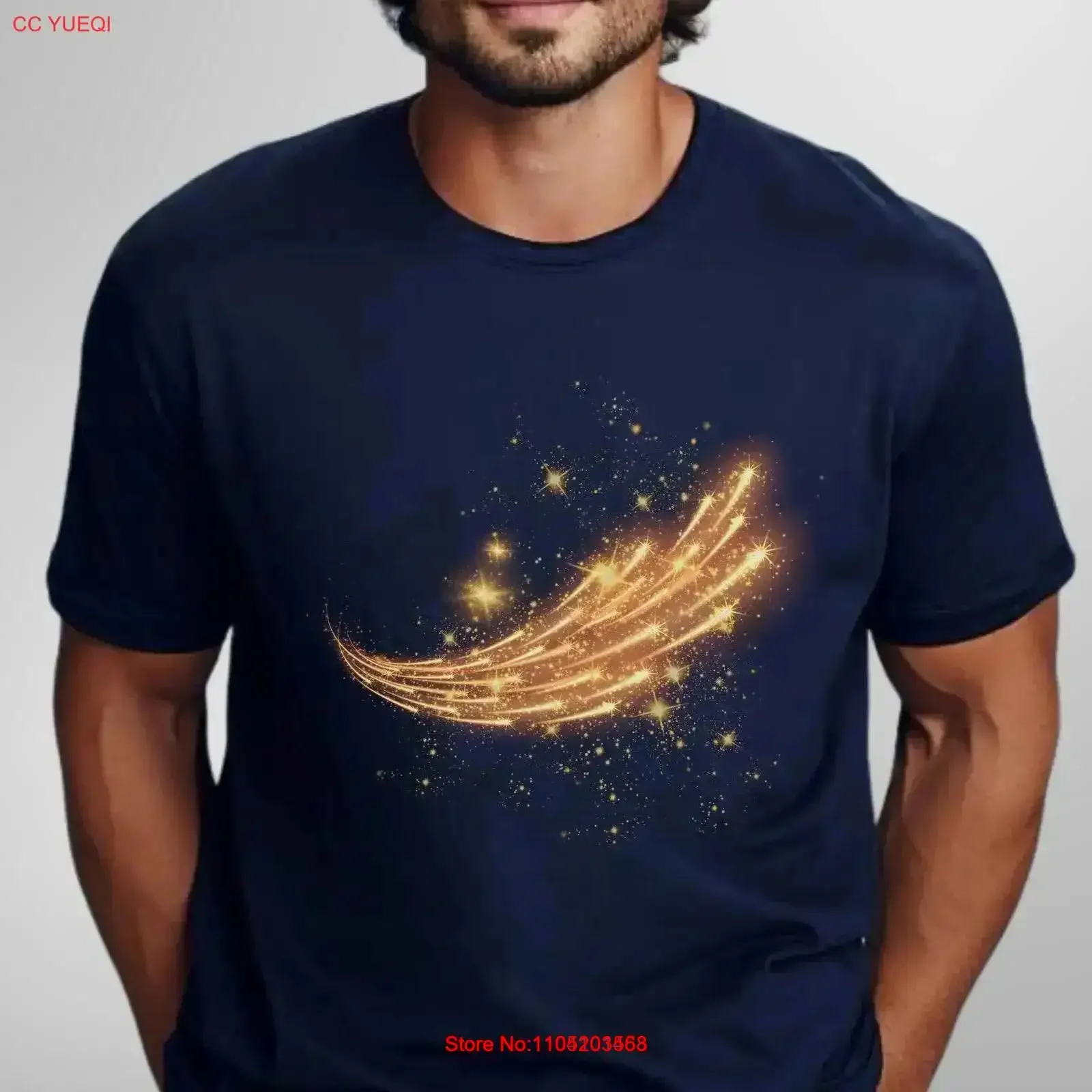

Comet Shooting Star Celestial Meteor Fire Asteroid T Shirt Galaxy Sparkle Gold Magic Dust Top Space Mystical Astronomy for