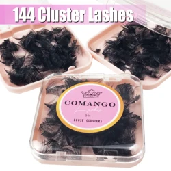 CoMango 144PCS C/D Curl Wispy Loose Lash Clusters DIY Eyelash Extension 10/12/14/16/18mm DIY Lash Extensions At Home