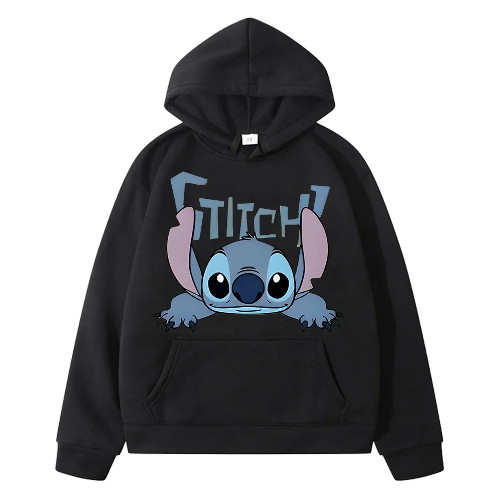 Disney Casual Hoodies Fleece Sweatshirt  boys Pullover y2k sudadera Stitch disney print  Anime hoodie Jacket kids clothes girls