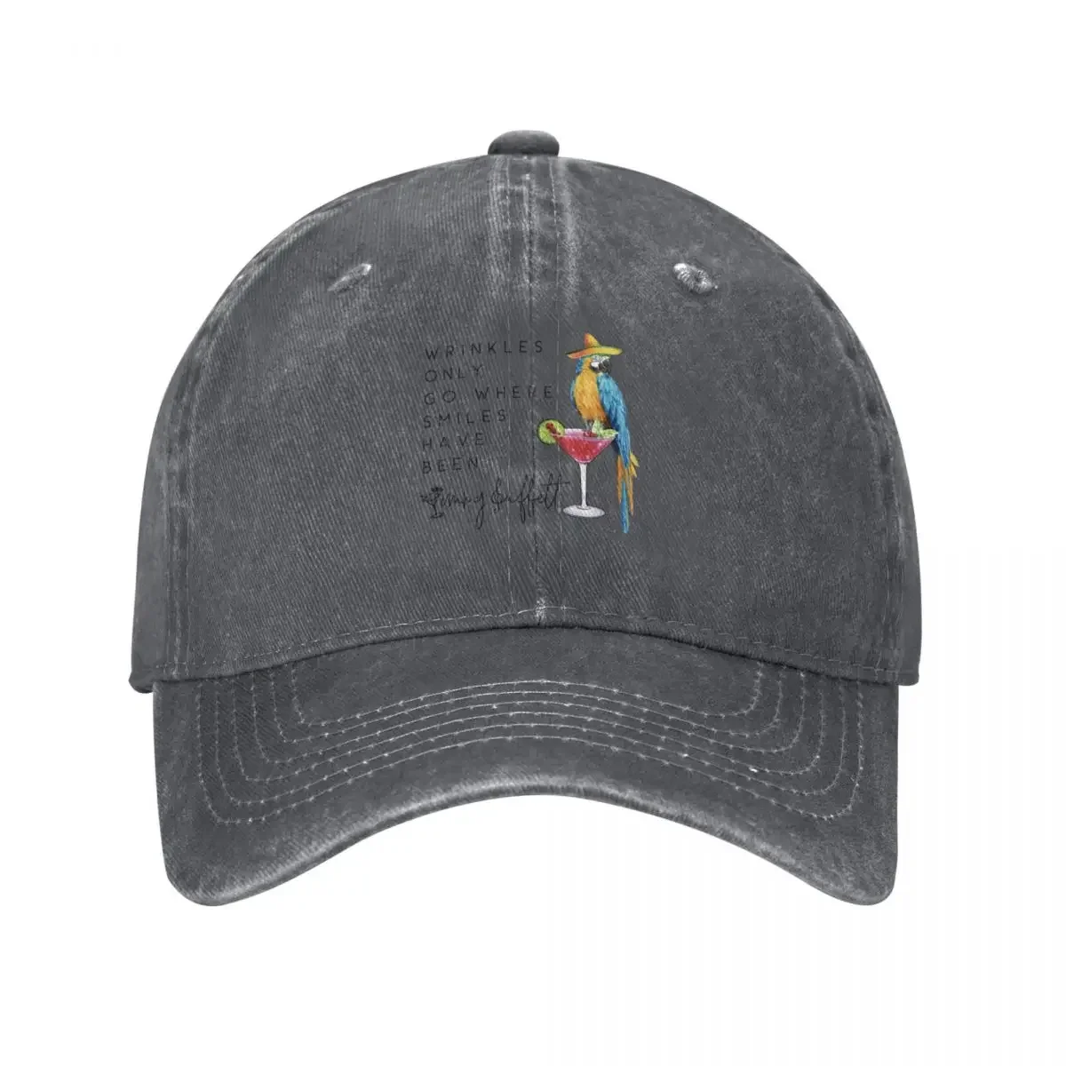 Wrinkles Only Go Where Smiles Have Been Jimmy Buffett, Rip Jimmy Buffett Baseball Cap Vintage hard hat For Man Women's