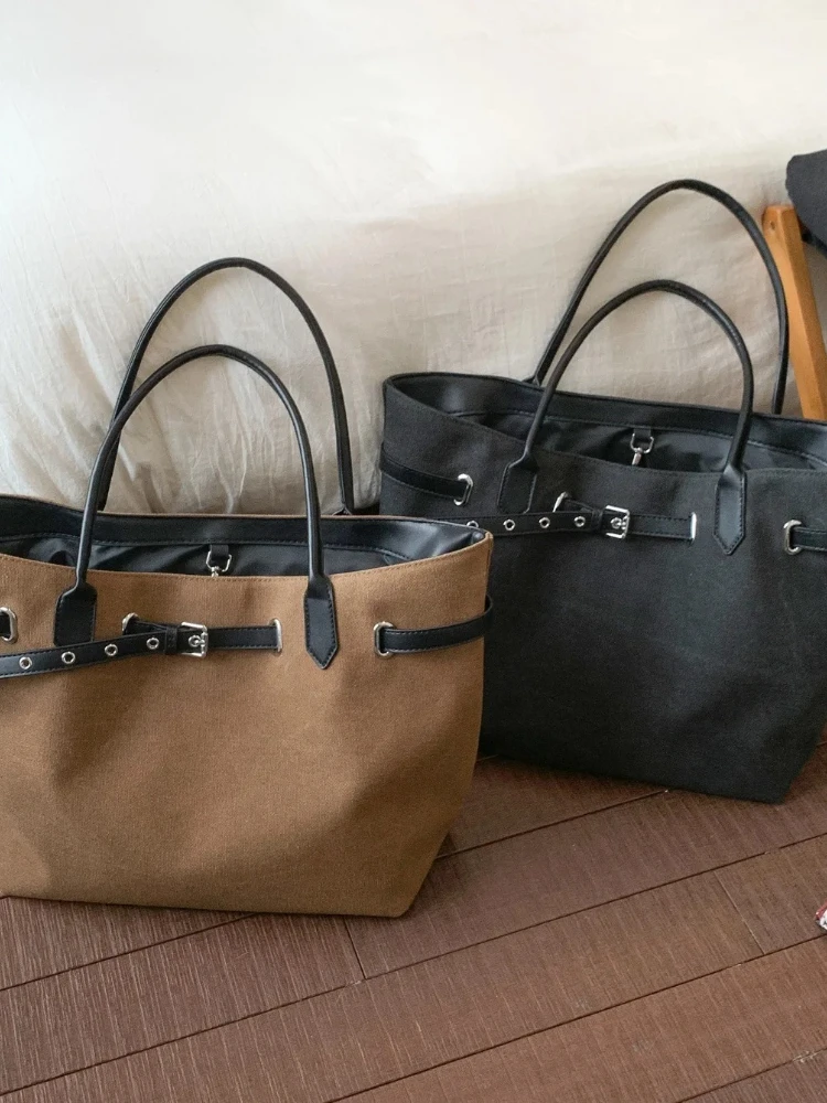 

Minimalist Belt Bucket Tote Bag, Spacious Lazy Style Shoulder Purse, Women's Versatile Day to Night Crossbody, Casual Sling Bag