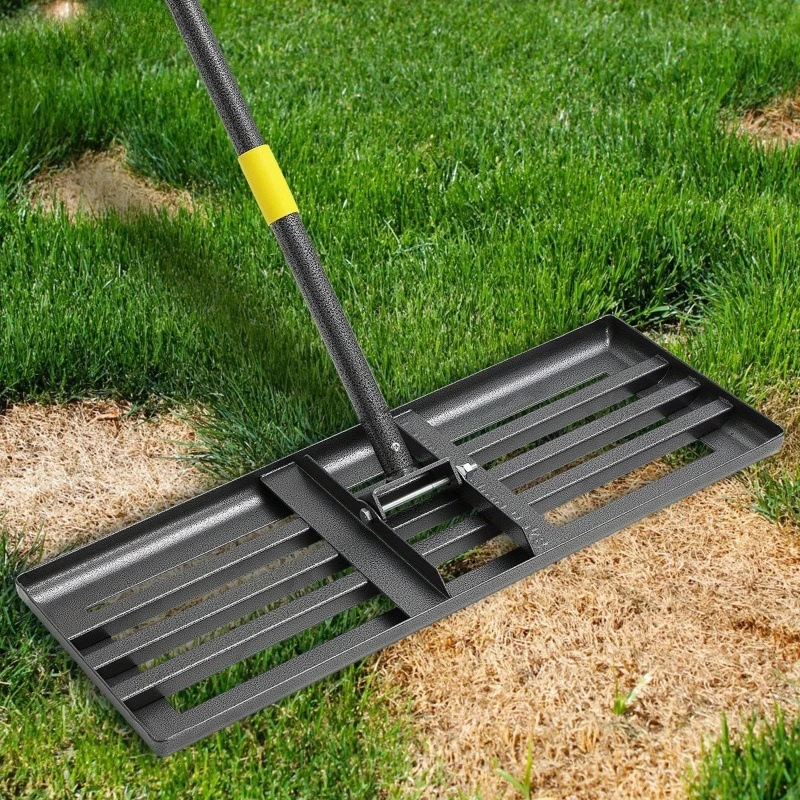 

60/72 Inch Heavy Duty Metal Lawn Leveling Rake with26.5x10