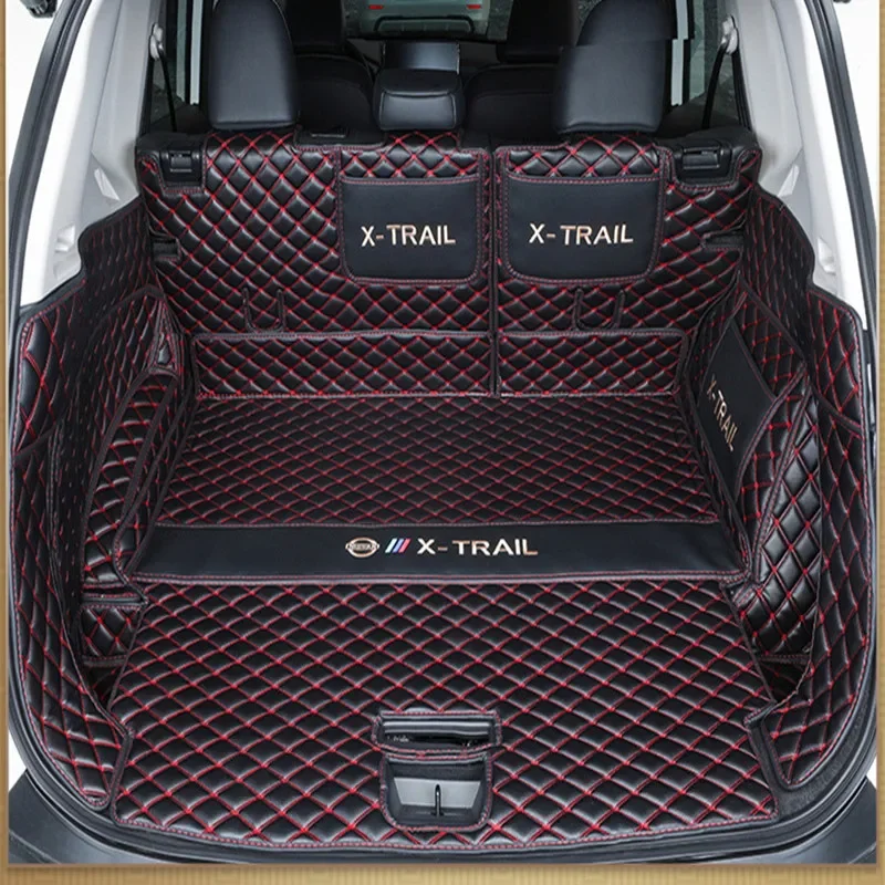 for Nissan X-TRAIL T33 2021-2023 Trunk Mats Leather Durable Cargo Liner Boot Carpets Rear Interior Decoration Accessories Cover