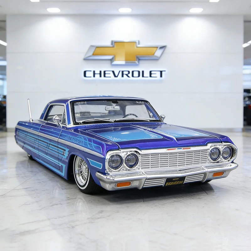 

Maisto 1:24 Chevrolet Impala SS 1964, модель суперкара из сплава, коллекционная машинка, миниатюрная масштабная модель автомобиля для детей