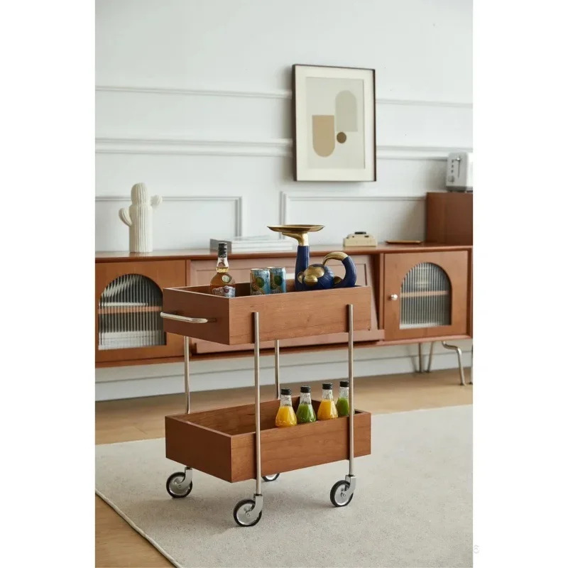 The second-hand exploration trolley with wheels can be moved, the living room sofa side table is creative, the Internet celebrit