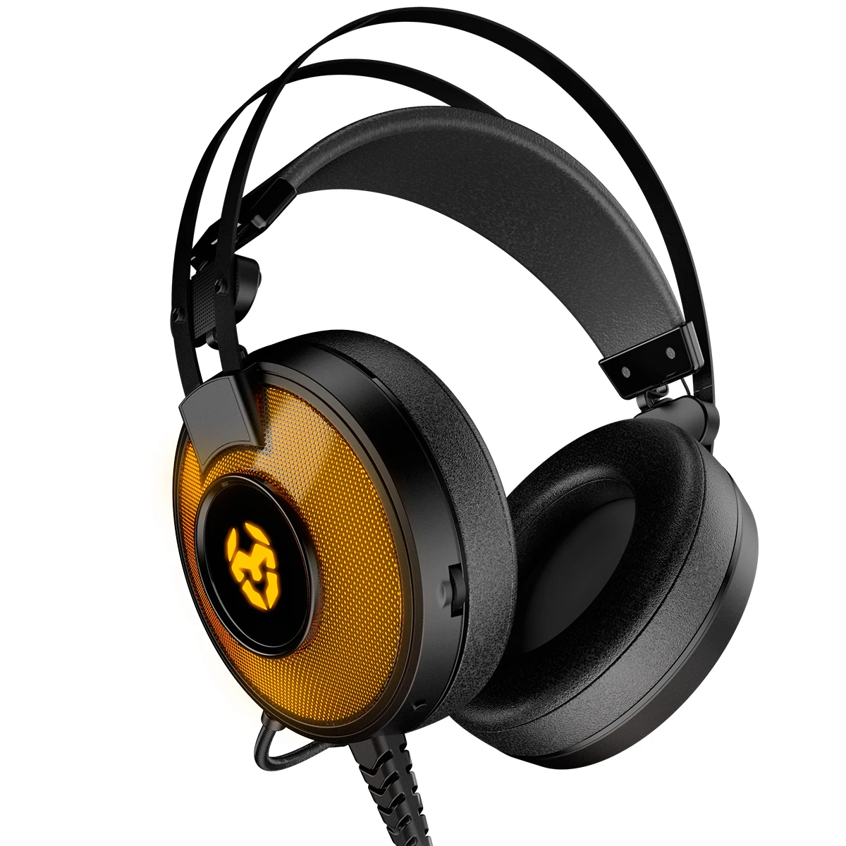 KROM KAYLE-cuffie da gioco con microfono, RGB flow 7 colori, audio virtuale 7.1, altoparlanti da 50mm, USB,PS4, PS5 e PC, nero