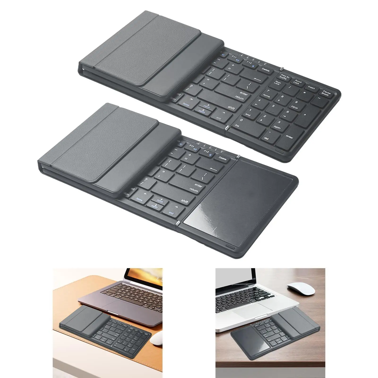 

Mini Wireless Keyboard Foldable Compact Universal Convenient Power Saving with Touchpad for Laptop Window Smart TV PC Computer