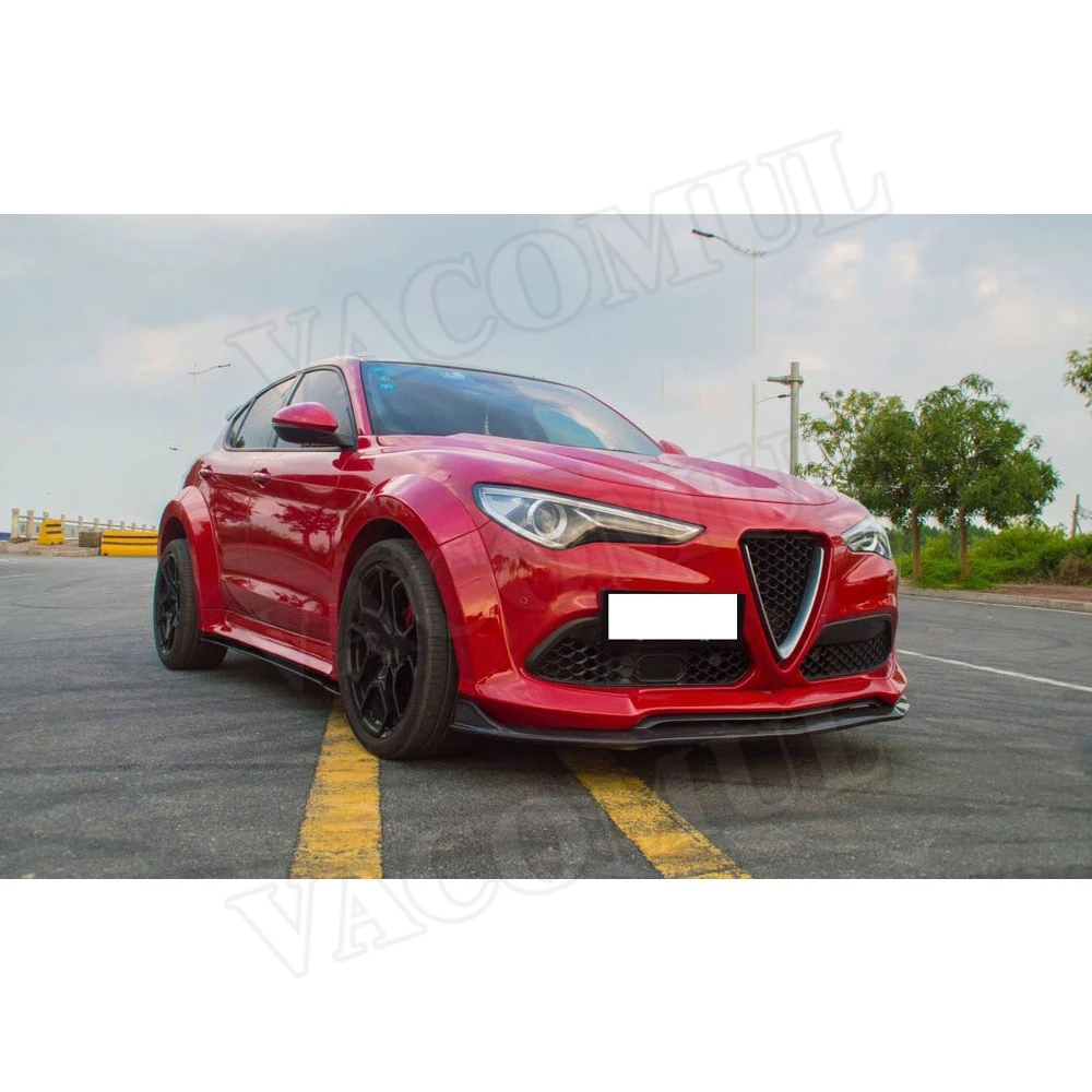 

VACOMUL Carbon fiber Front Lip Spoiler Splitter For Alfa Romeo Stelvio 2017 2018 2019 Head Bumper Chin Shovel Car Styling