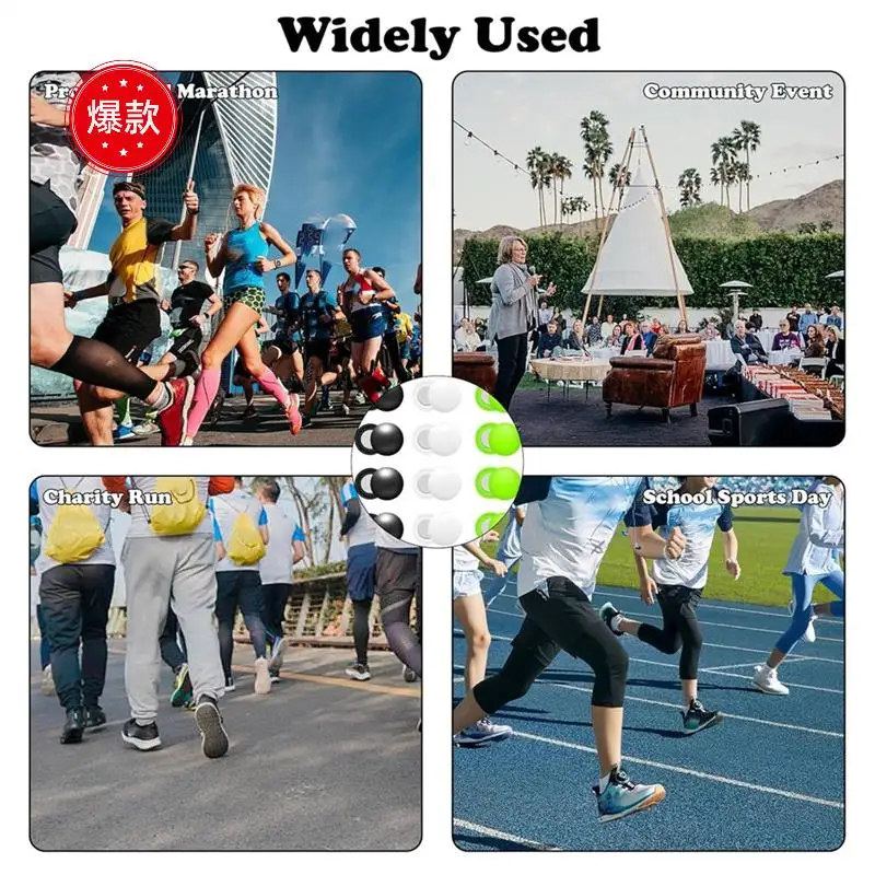 

12Pcs Running Bib Clips Marathon Number Buckle Race Bib Securing Running Gear Fixing Fastener Clip Number Holder