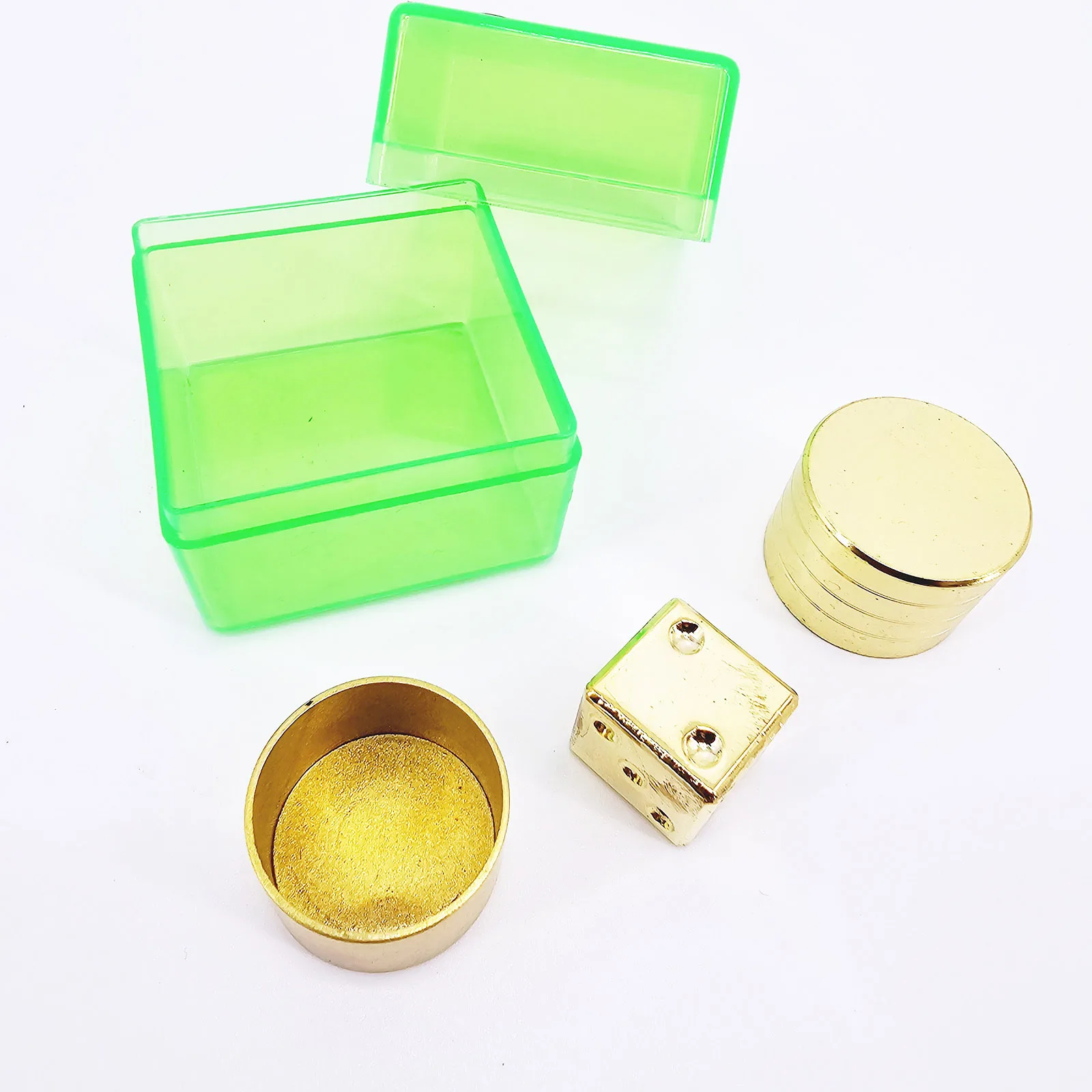 

Mentalism Prediction Dice Magic Tricks - Brass Die & Box Examined by Audience Stage Close Up Magician Accessories