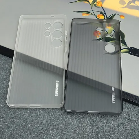 Матовый тонкий прозрачный чехол для телефона с гофрированным узором для Samsung Galaxy S26 S25 S24 S23 Ultra Plus, противоударный чехол в ультратонкую полоску