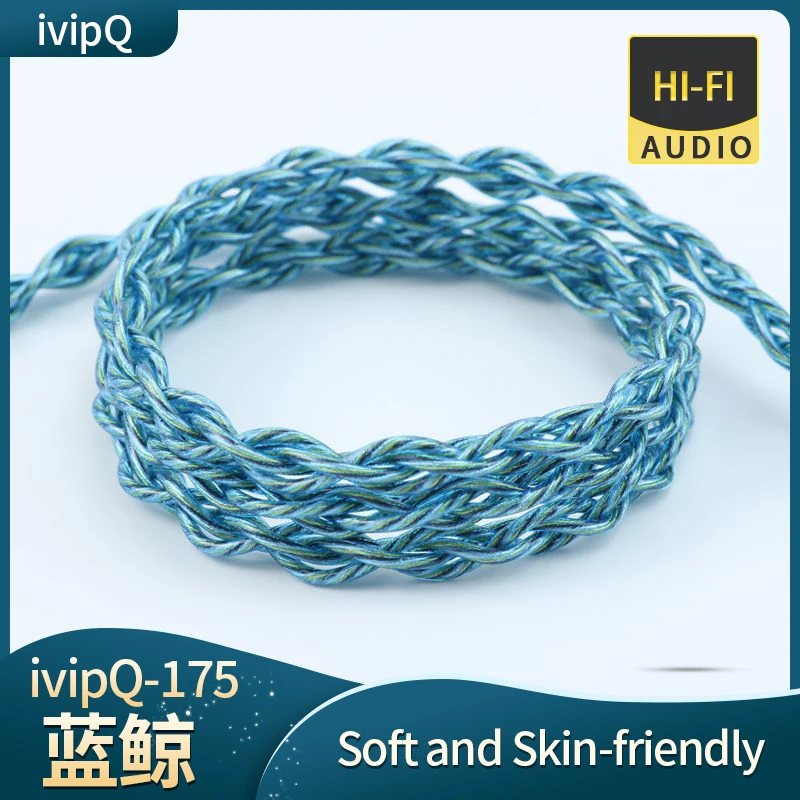 IvipQ 4 Core LITZ kabel earphone HiFi Graphene terbenam minyak OFC 3.5mm/2.5/4.4mm untuk IE900 MMCX/2PIN 0.78/QDC untuk karat MK4