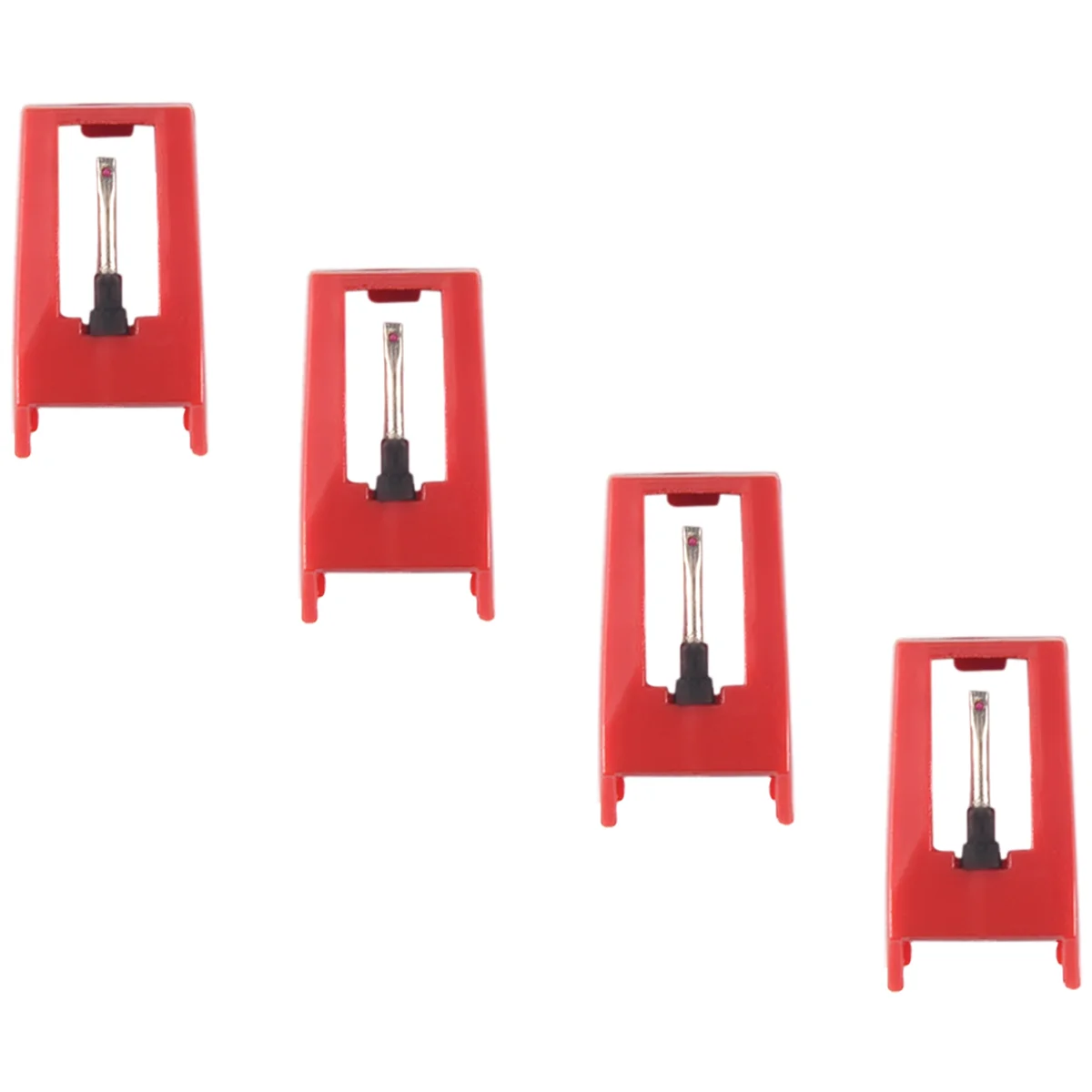 Abqr 4 agulhas do jogador de registro dos pces, agulhas universais do stylus da substituição dos agulhas do stylus para o jogador do registro do vinil