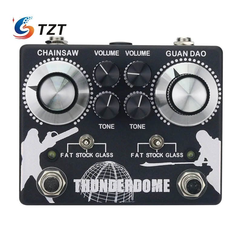 TZT 68pedals ThunderDome Dual Channel Overload Guitar Effects Pedal Replacement for King Tone The Duellist