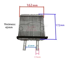 Car warm wind radiators for Geely CK1 CK2 CK3
