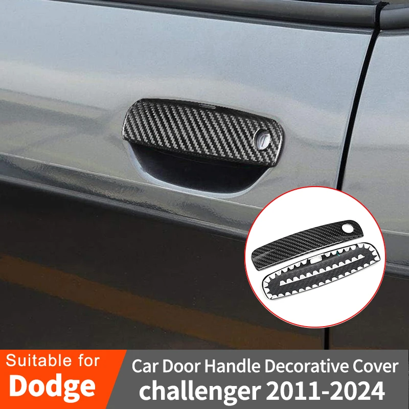 Car Door Handle Decorative Stickers  For Dodge Challenger 2011 2012 2013 2014 2015 2016 2017 2018 2019 2020 2021 2022 2023 2024