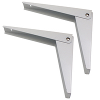 2pcs Foldable Shelf Brackets Heavy Duty Metal Wall Mounted Floating Shelves Storage Rack Support Decorative Furniture Brace Wood
