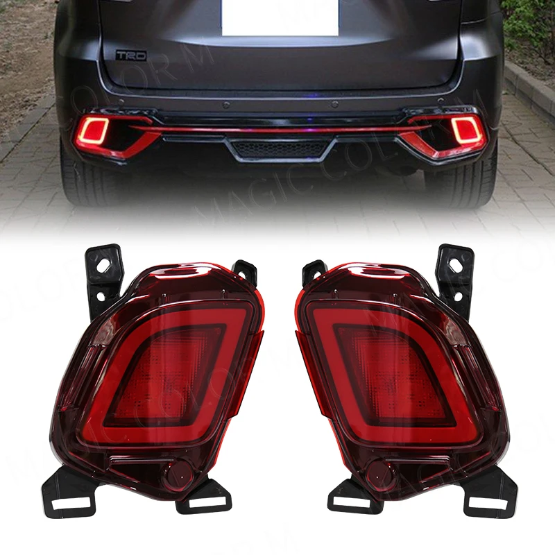 

For Toyota Highlander 2015 2016 2017 2018 Rear Bumper Reflector Lights Led Fog Lamp Brake Light Turn Signal Car Accessories 12V