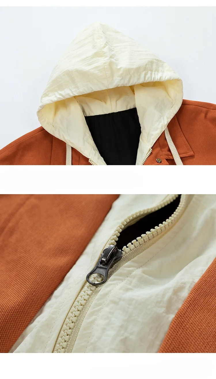 2024 neue Frühjahr und Herbst Herren jacke Student trend ige Marke Reise Kapuzen mantel lässig Outdoor-Urlaub zweiteilige Wind jacke