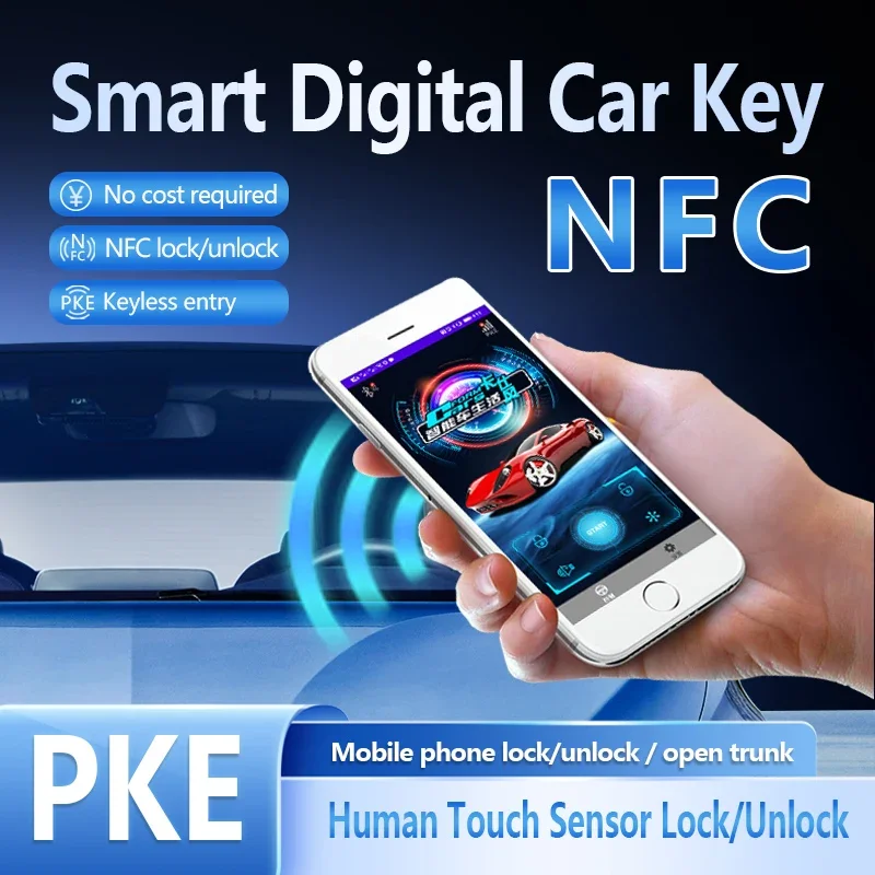 Welding original car remote control, mobile phone car control Upgrade PKE amd NFC，Control Central Locking