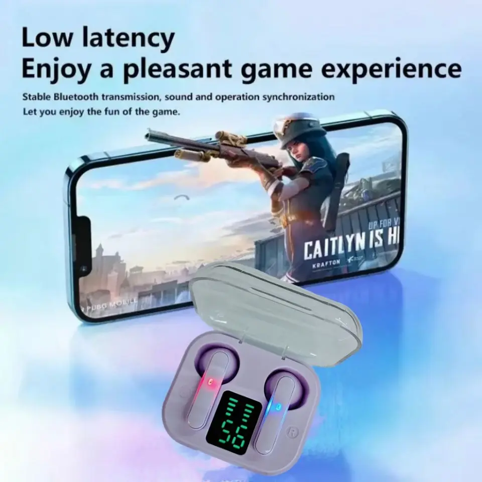 سماعة بلوتوث لاسلكية أصلية 1388 TWS بتصميم شفاف HIFI جودة صوت بلوتوث 5.3 لجميع الهواتف الذكية