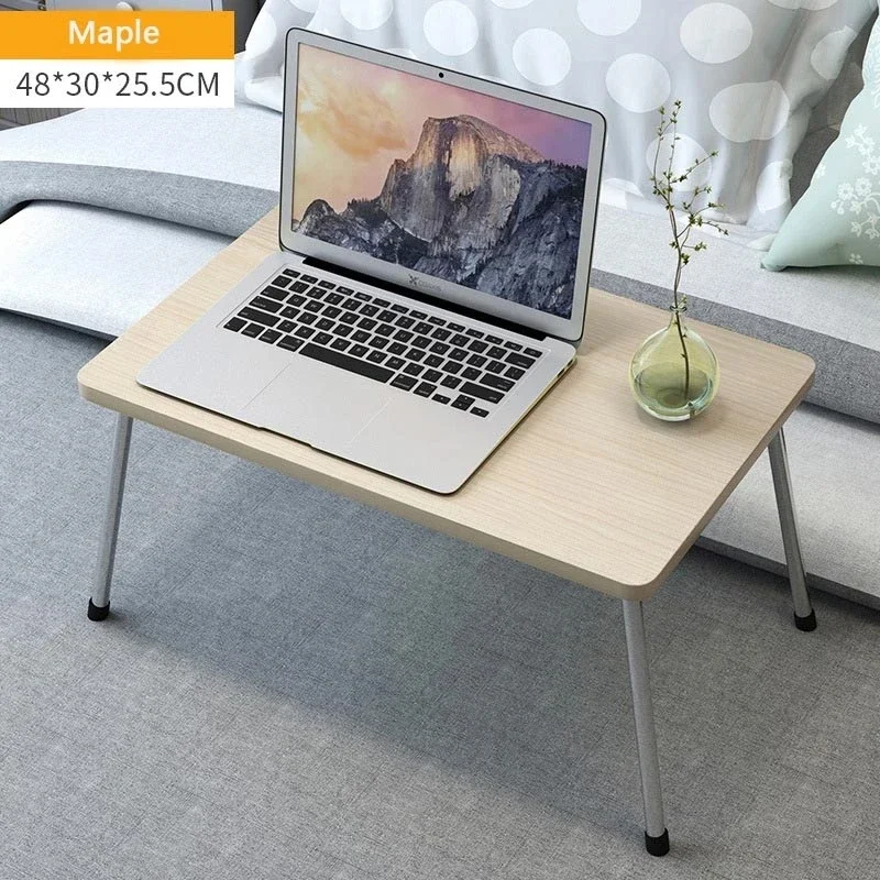 

Folding Portable Laptop desks Stand Holder Study Table Desk Wooden Foldable Computer Desk for Bed Sofa Tea Serving Table Stand