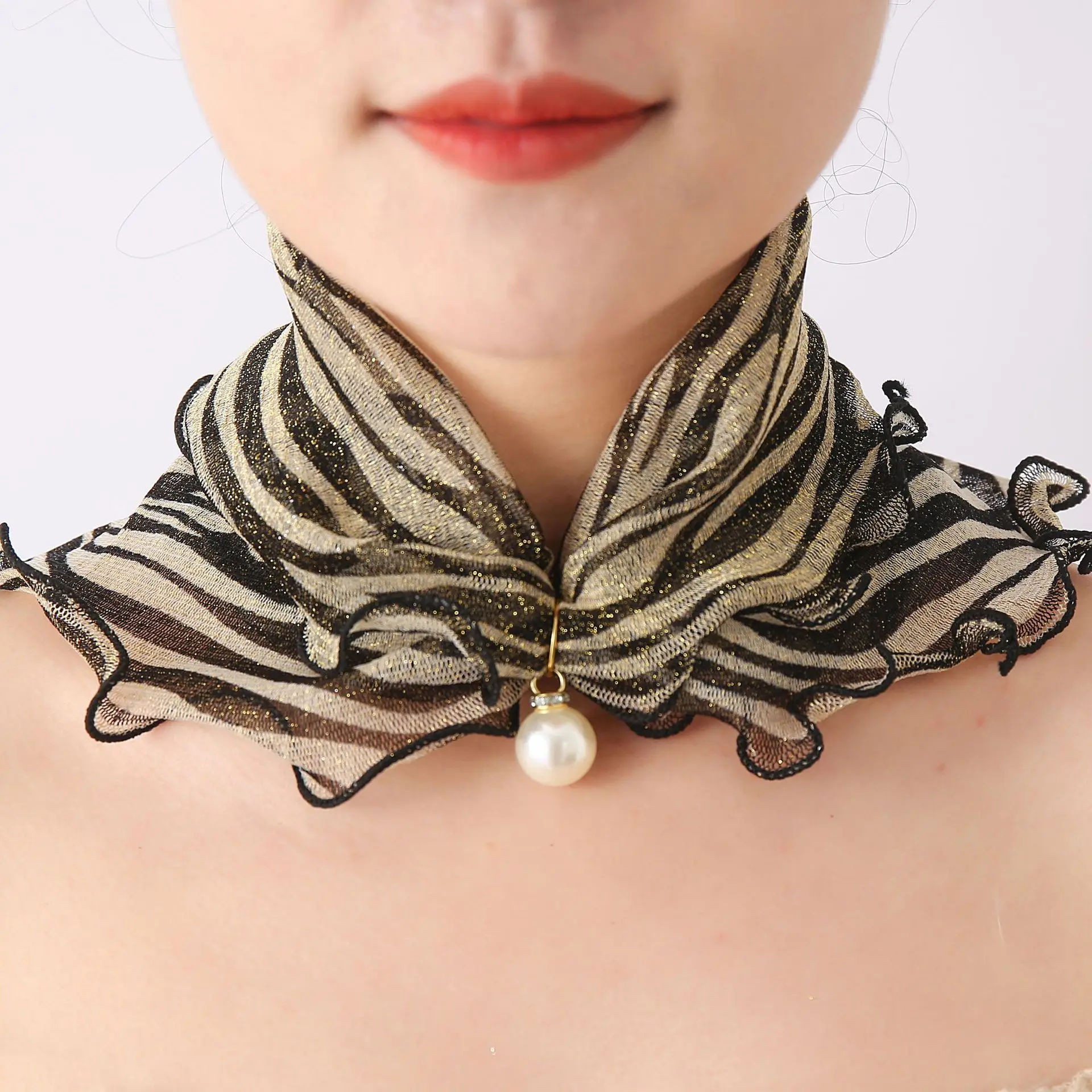 Elegant Decorate Variety Bandana Dress Scarf Lace Silk Scarf