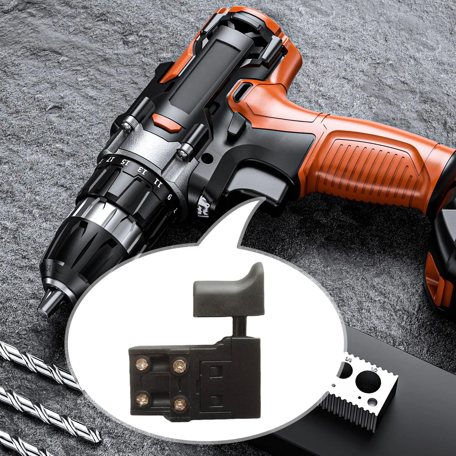 電動工具スイッチロック解除プッシュボタンスイッチ部品、26シ - Power Tools Drill のレビューと価格
