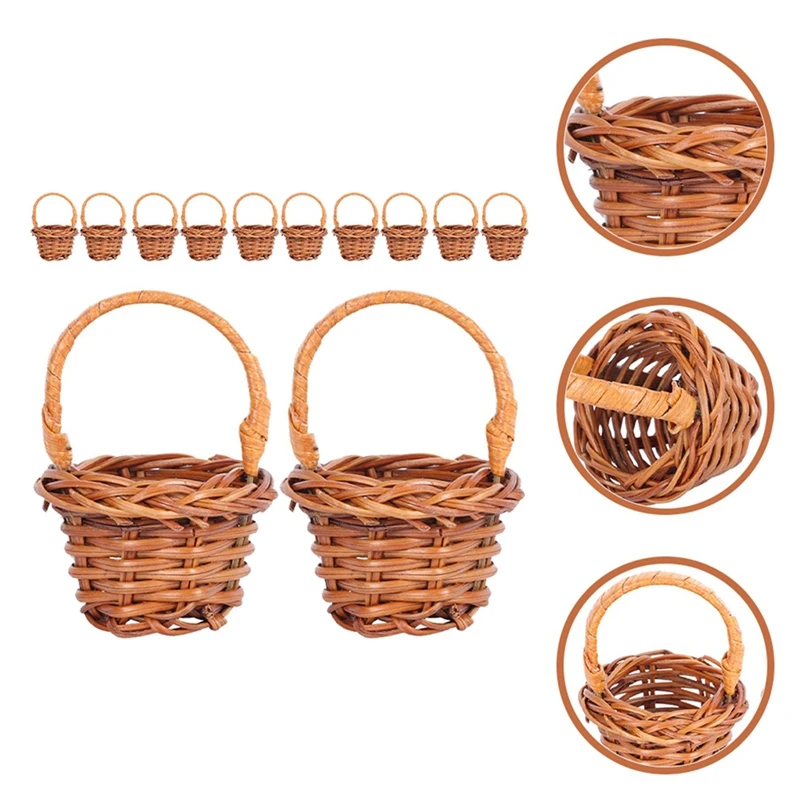 Mini Woven Baskets Miniature Flower Baskets Miniature Flower Baskets Small Easter Candy Gift Baskets