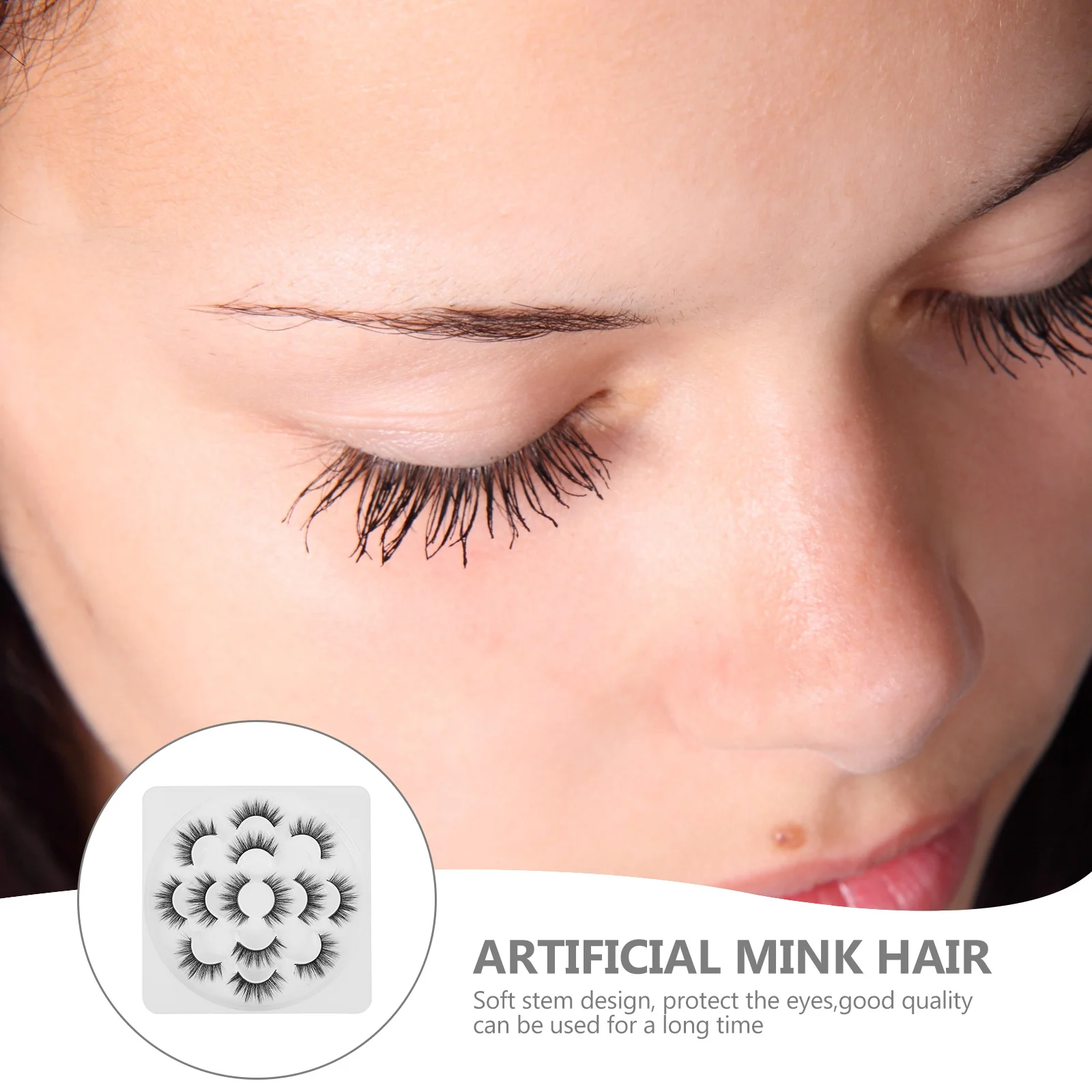 7 Par Sztucznych Rzęs Gęste Naturalne Kręcone Długie Przedłużanie Rzęs do Codziennego Makijażu, na Imprezy, Wesela, Poprawiające Wygląd Oczu