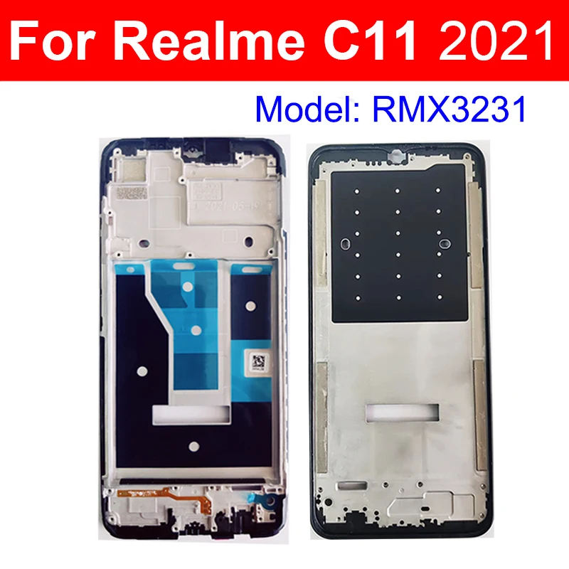 For Realme C11 C12 C15 C17 C20 C21 C21Y C25 C25Y C35 C30 C31 C33 Front LCD Screen Housing LCD Frame Cover Parts