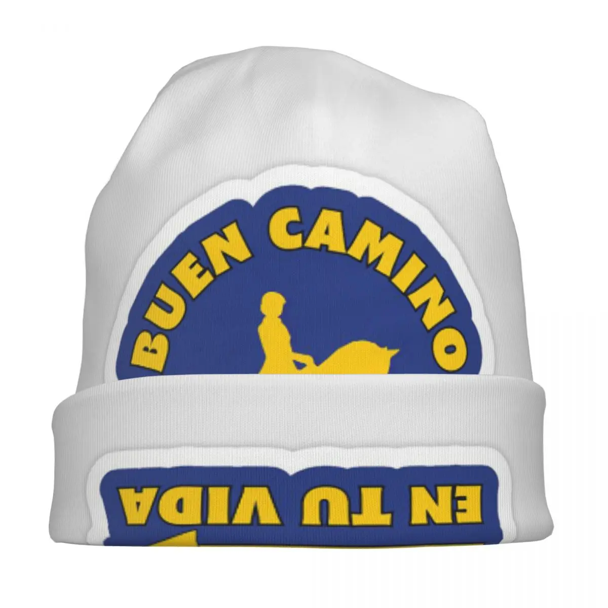 الأصفر كامينو دي سانتياغو التقوقع قذيفة للجنسين الكبار بيني قبعات محبوك بونيه قبعة دافئة الهيب هوب الخريف الشتاء Skullies القبعات