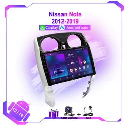 Radio Multimedia con GPS para coche, reproductor de vídeo con Android 12, 10 pulgadas, Carplay inalámbrico, unidad principal de navegación, para Nissan Note 2, E12, 2012 - 2021