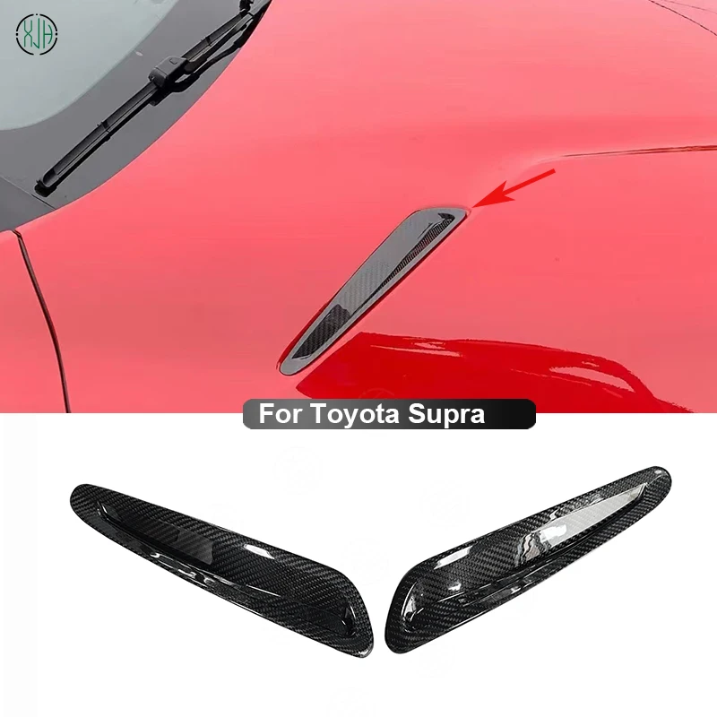 For Toyota Supra GR A90 A91 MK5 2019+ Carbon Fiber Car Hood Vent Tuyere Side Fender Intakes Air Vents Trim Cover Caps Body kit