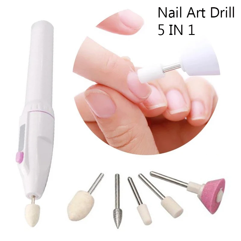 Perceuse à ongles électrique, Machine pour enlever le vernis Gel, limes à ongles avec forets à ongles, accessoires d'outils de manucure professionnels