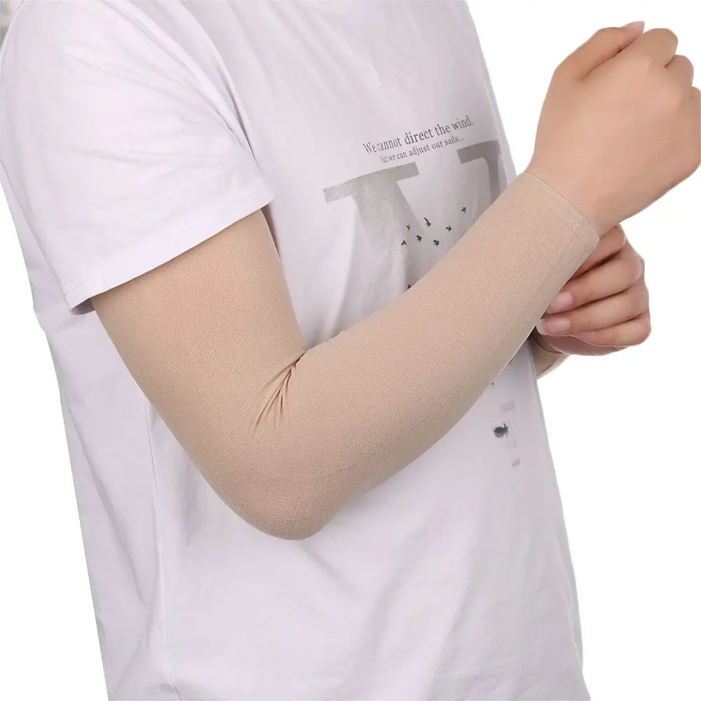 1/2 Stuks Huidskleur Arm Warmer Fietsen Sport Compressie Mouwen Onderarm Concealer Lange Mouwen Tattoo Cover Up