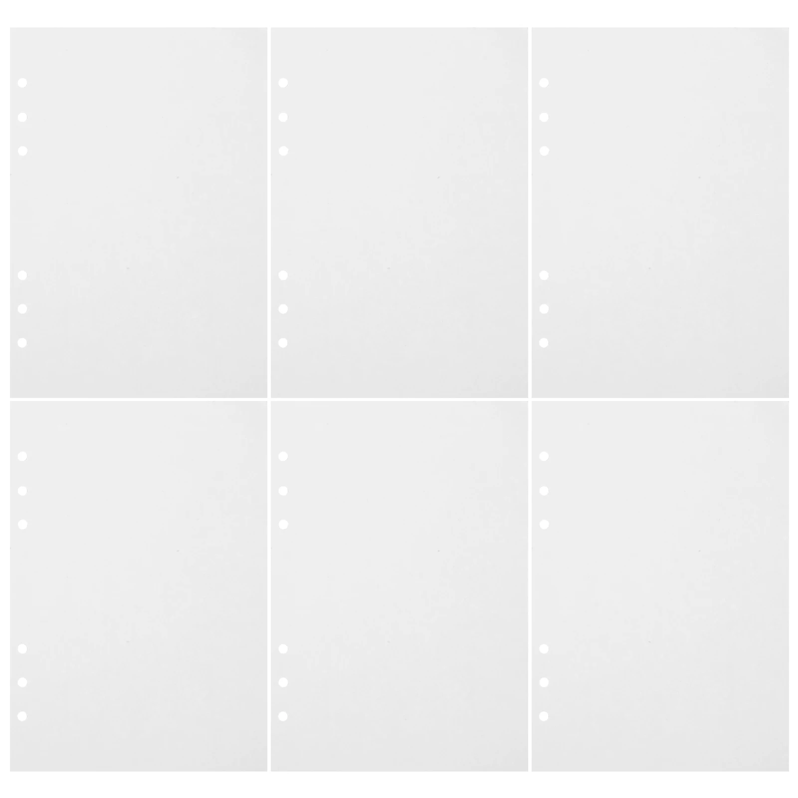 80 ورقة مخططة مقاس A5 لإعادة تعبئة الورق ذات سطح أملس ورسم مناسب للطلاب للاستخدام اليومي والسفر 6 فتحات عبوات الورق #1