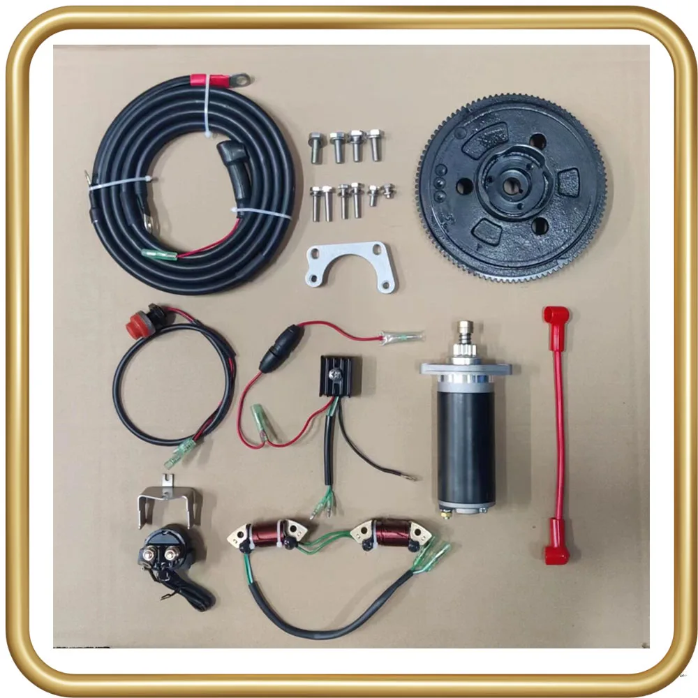 Outboard Motor Rear Operator Electric Start Accessor  For Tohatsu  Mercury  Parsun  4 Stroke  9.8-9.9HP Boat Engine Hook