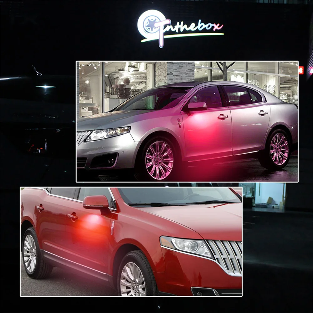 For Ford Taurus Edge Explorer F150 Flex For Lincoln Navigator MKX MKT MKZ For Mercury Sable LED Side Under Mirror Puddle Lights